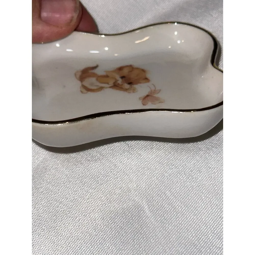 Designers collection: cuddly kittens trinket dish candle plate jewelry plate
